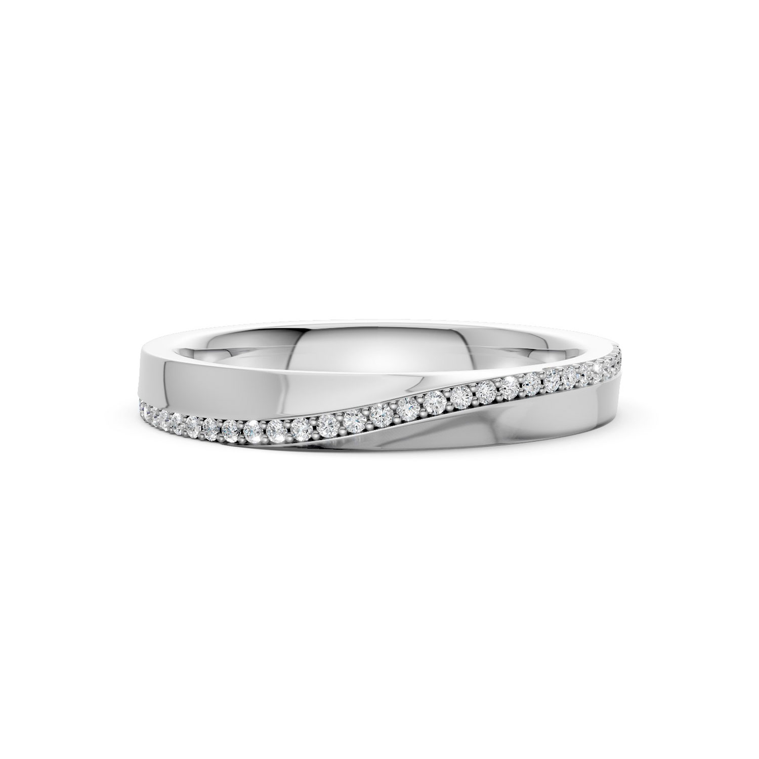 JDR2479-L-T-KW Nhẫn Cưới Nữ 14K Kim Cương The Charm