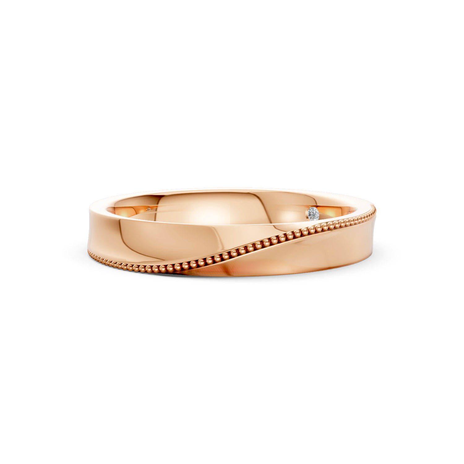 JDR2479-M-T-KR Nhẫn Cưới Nam 14K Kim Cương Lab-grown The Charm