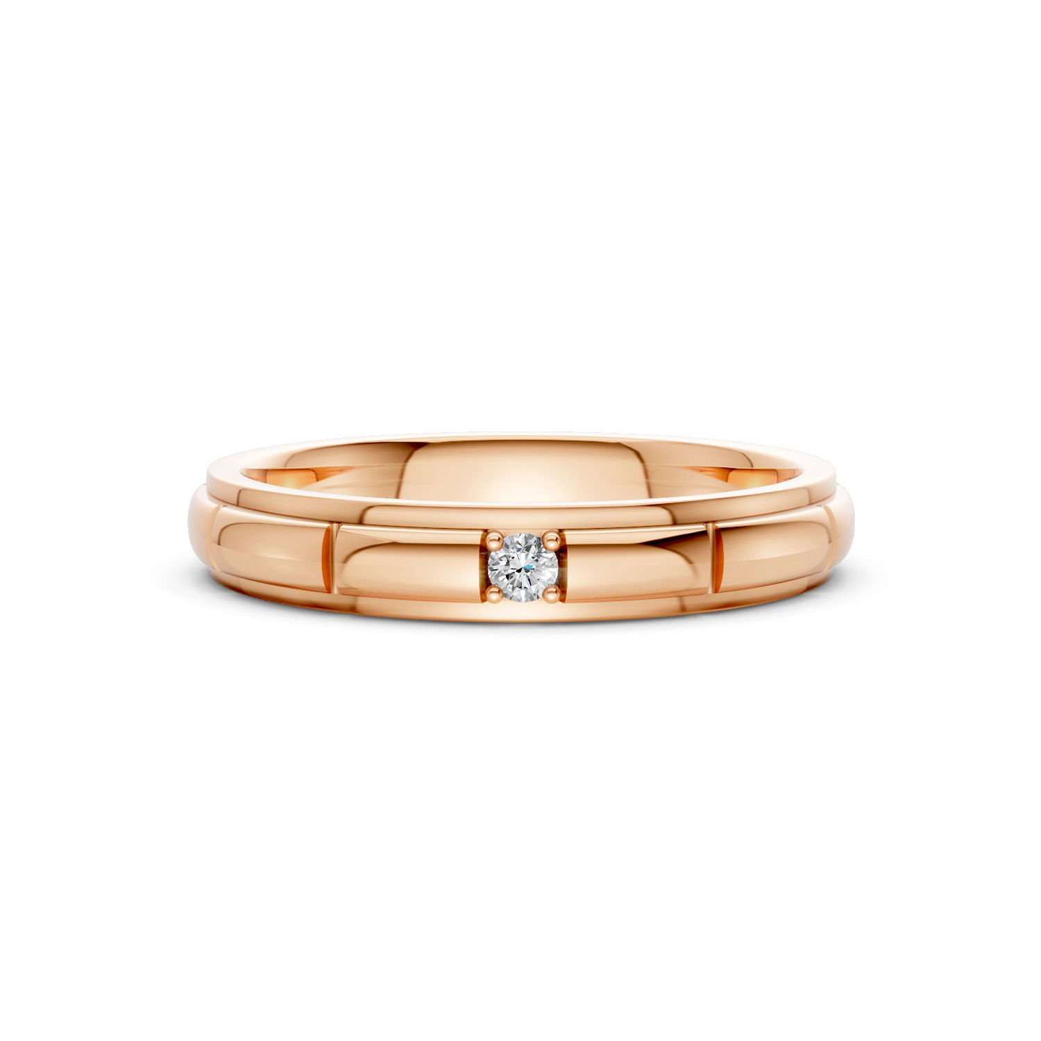 JDR2494-L-T-KR Nhẫn Cưới Nữ 14K Kim Cương Simple Love