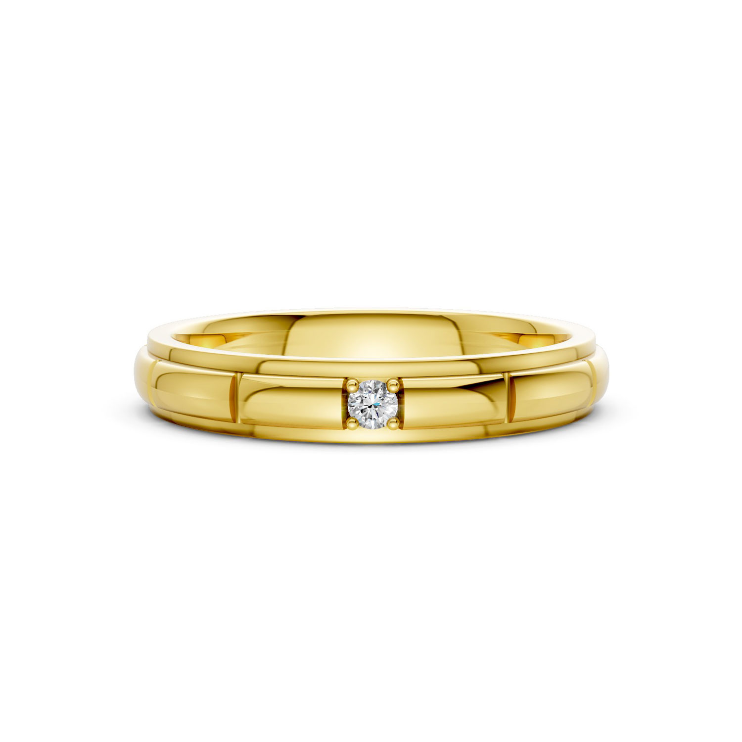 JDR2494-L-T-KY Nhẫn Cưới Nữ 14K Kim Cương Simple Love
