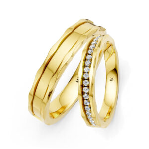 Cặp Nhẫn Cưới 14K Kim Cương Lab-grown Pure Elegance