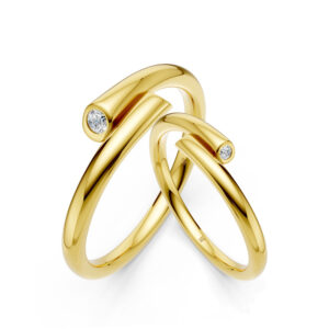 Cặp Nhẫn Cưới 10K CZ Warmest Embrace