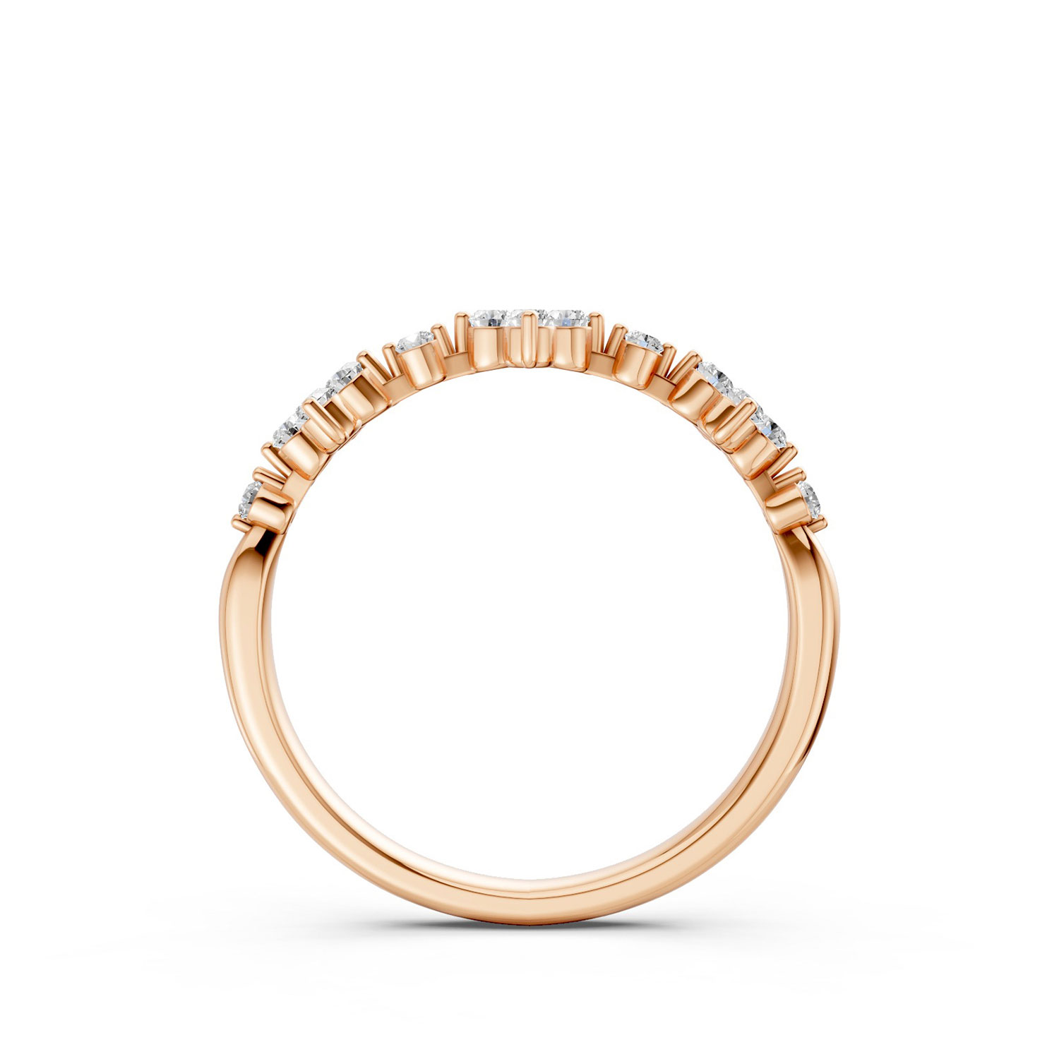 JDR2515-L-F-KR Nhẫn Cưới Nữ 10K CZ The Lennons