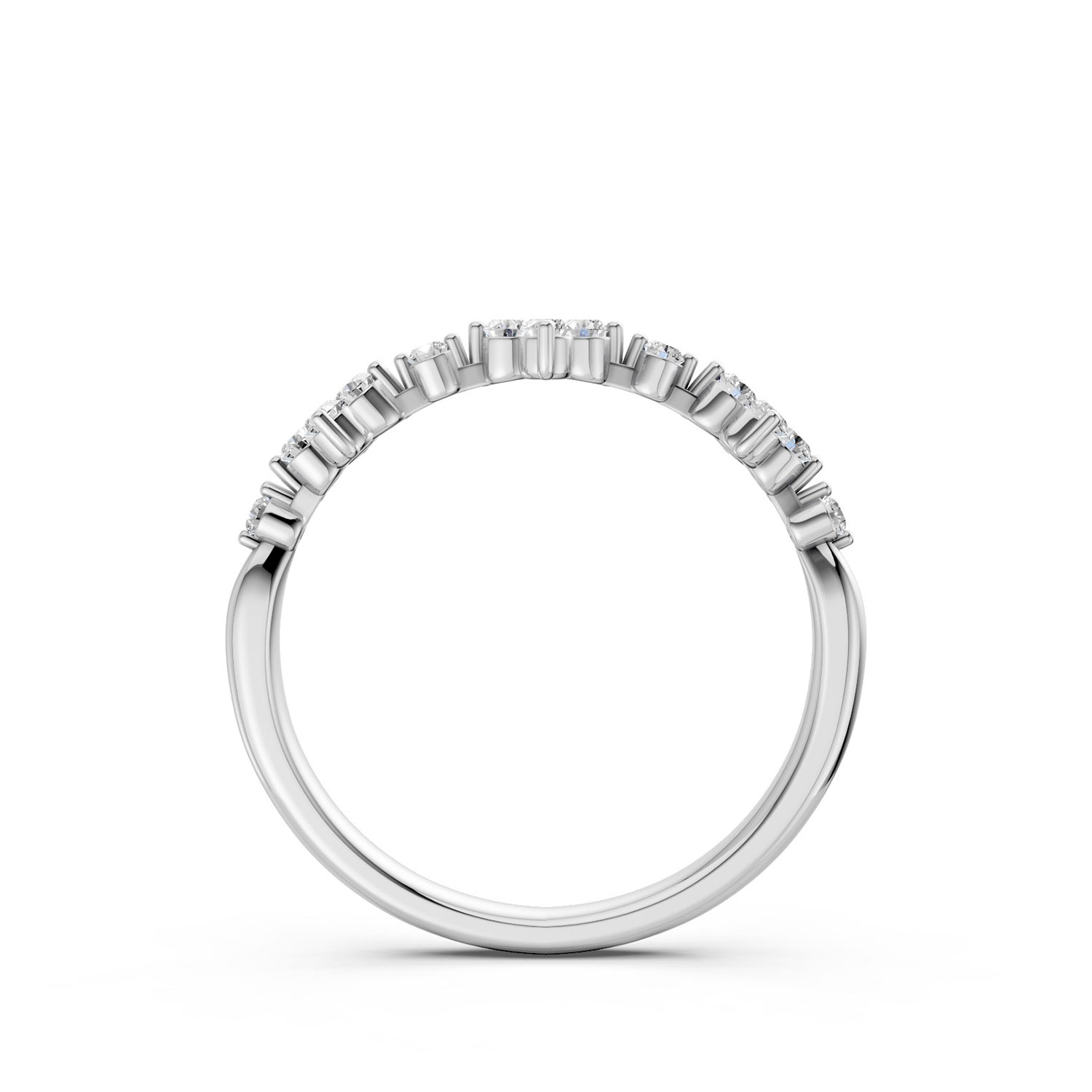 JDR2515-L-F-KW Nhẫn Cưới Nữ 10K CZ The Lennons