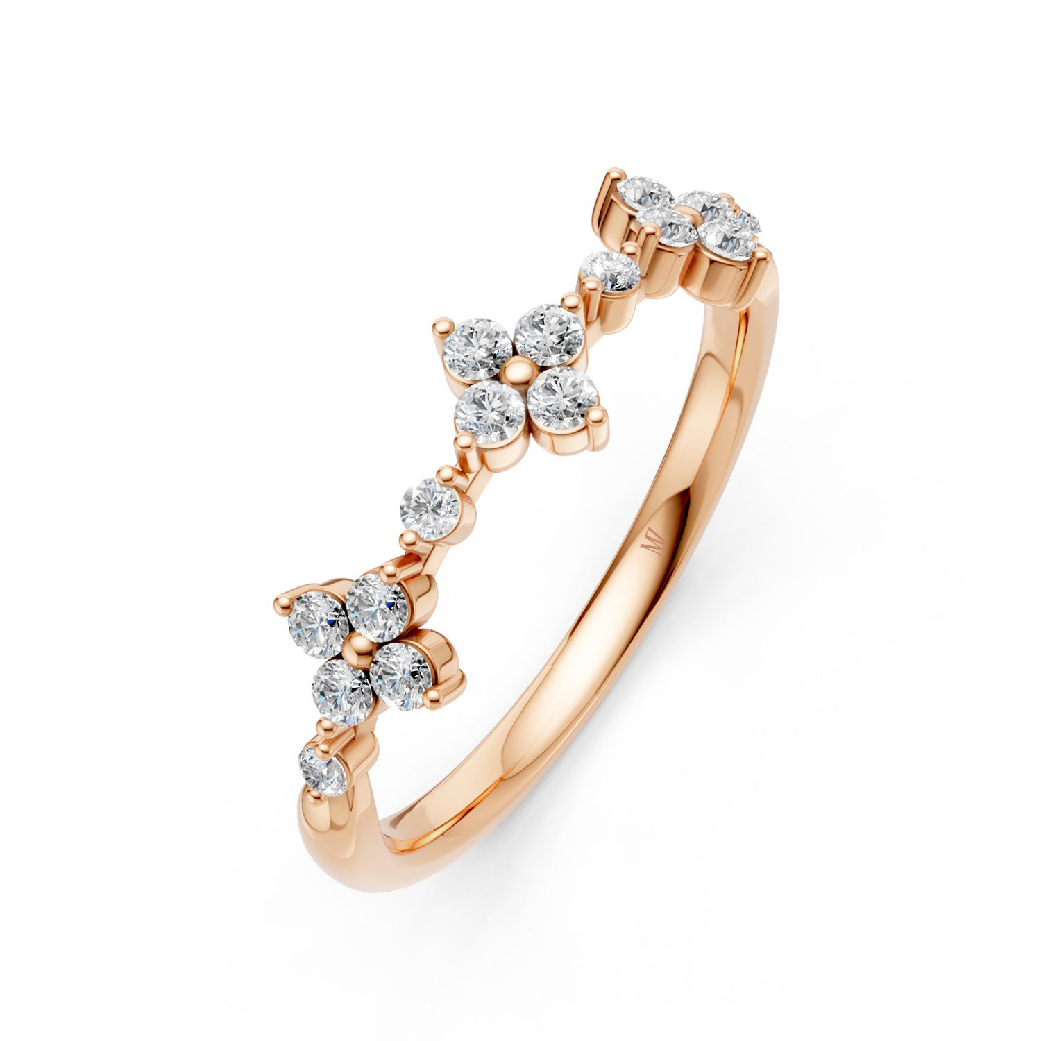 JDR2515-L-P-KR Nhẫn Cưới Nữ 10K CZ The Lennons