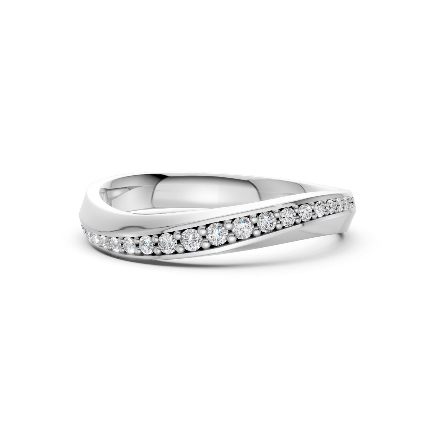 JDR2517A-L-T-KW Nhẫn Cưới Nữ 14K Kim Cương The Ottos