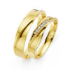 Cặp Nhẫn Cưới 10K CZ The Ivors - Slim Design(Solid Band)