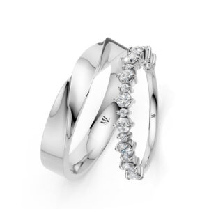 Cặp Nhẫn Cưới 14K CZ Brillante Amor
