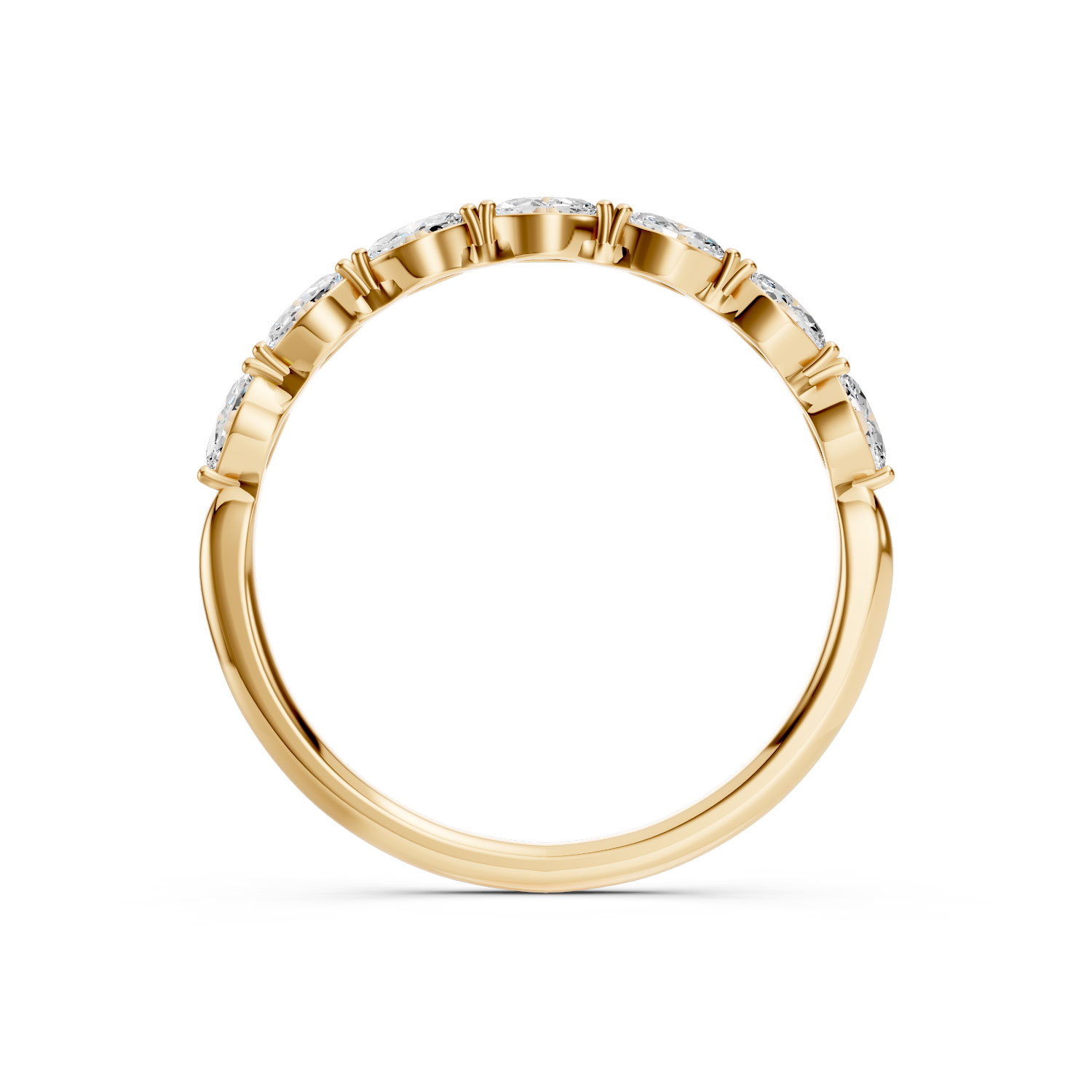 Nhẫn Vàng 10K CZ Sparkling Stream Nhẫn Vàng 10K CZ Sparkling Stream