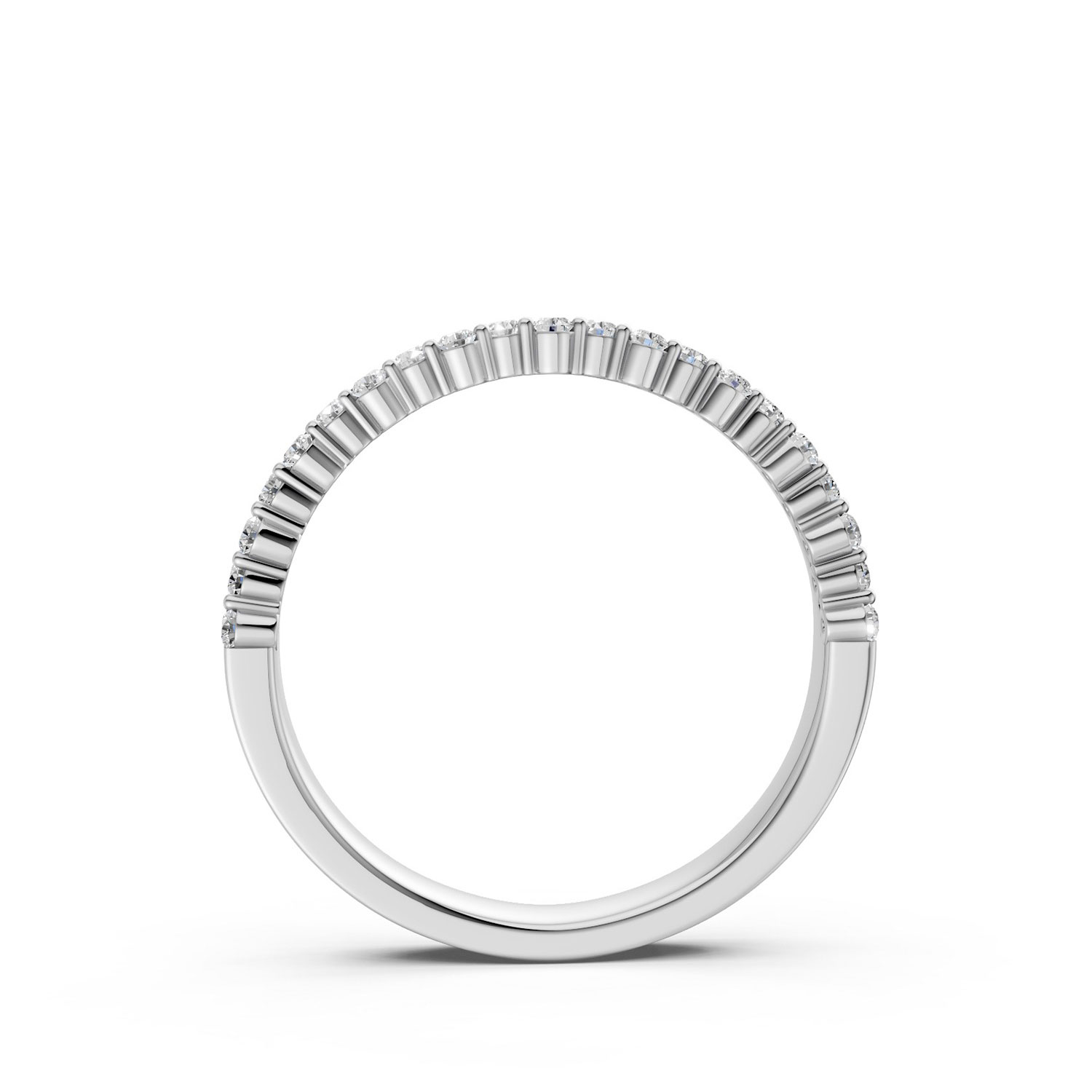 JDR2557-F-KW Nhẫn Cưới Nữ 14K CZ Sparkle