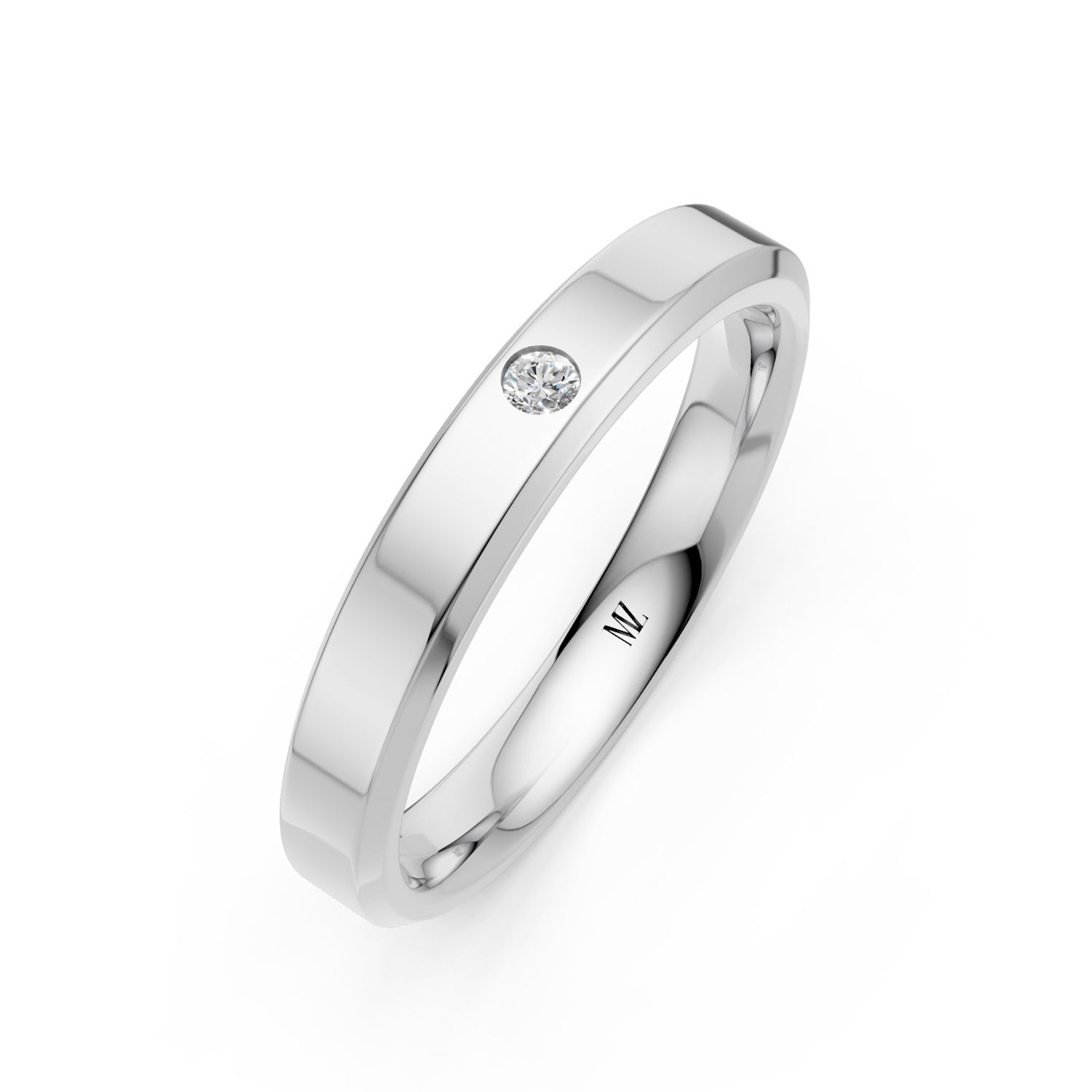 JDR2600-L-P-KW Nhẫn Cưới Nữ 14K Kim Cương The Williams