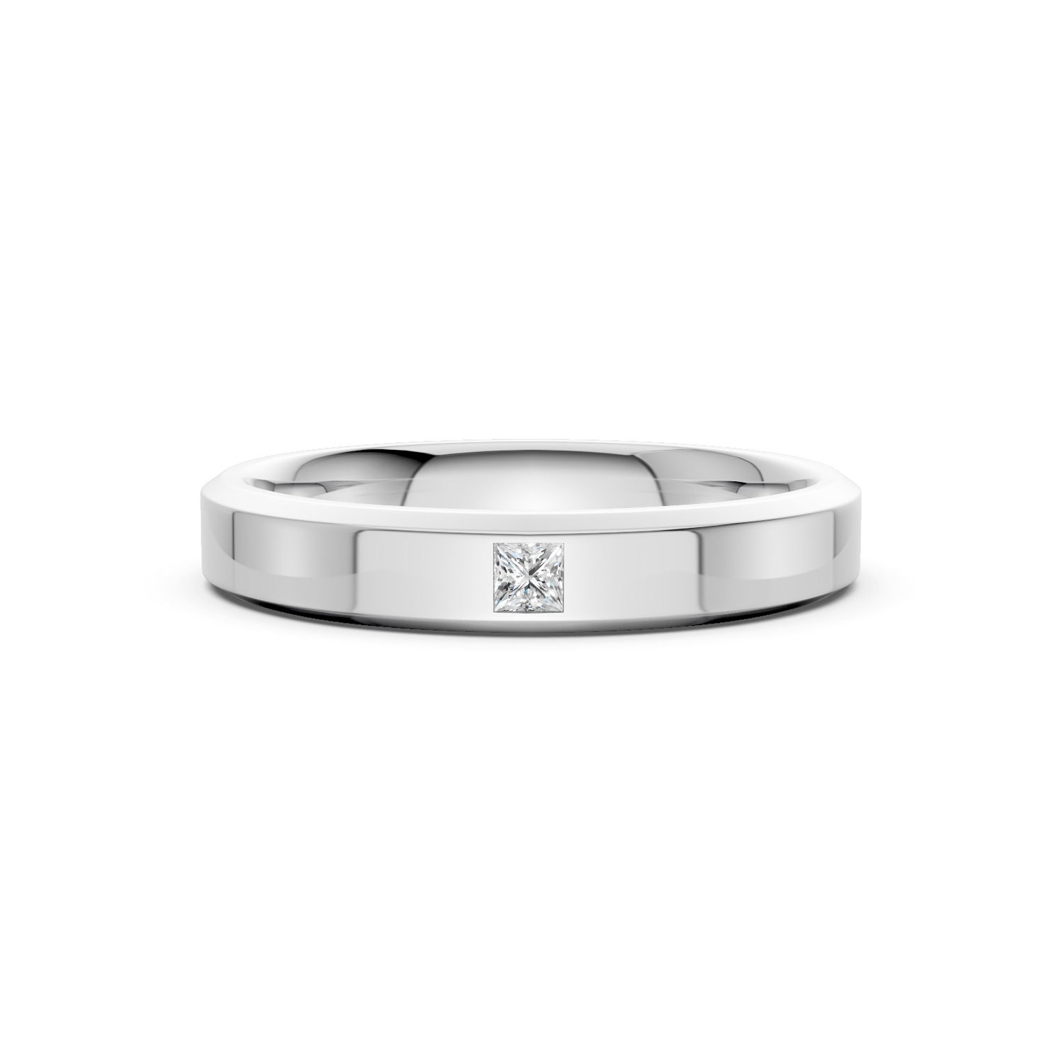JDR2600-M-T-KW Nhẫn Cưới Nam Bạch Kim Kim Cương The Williams