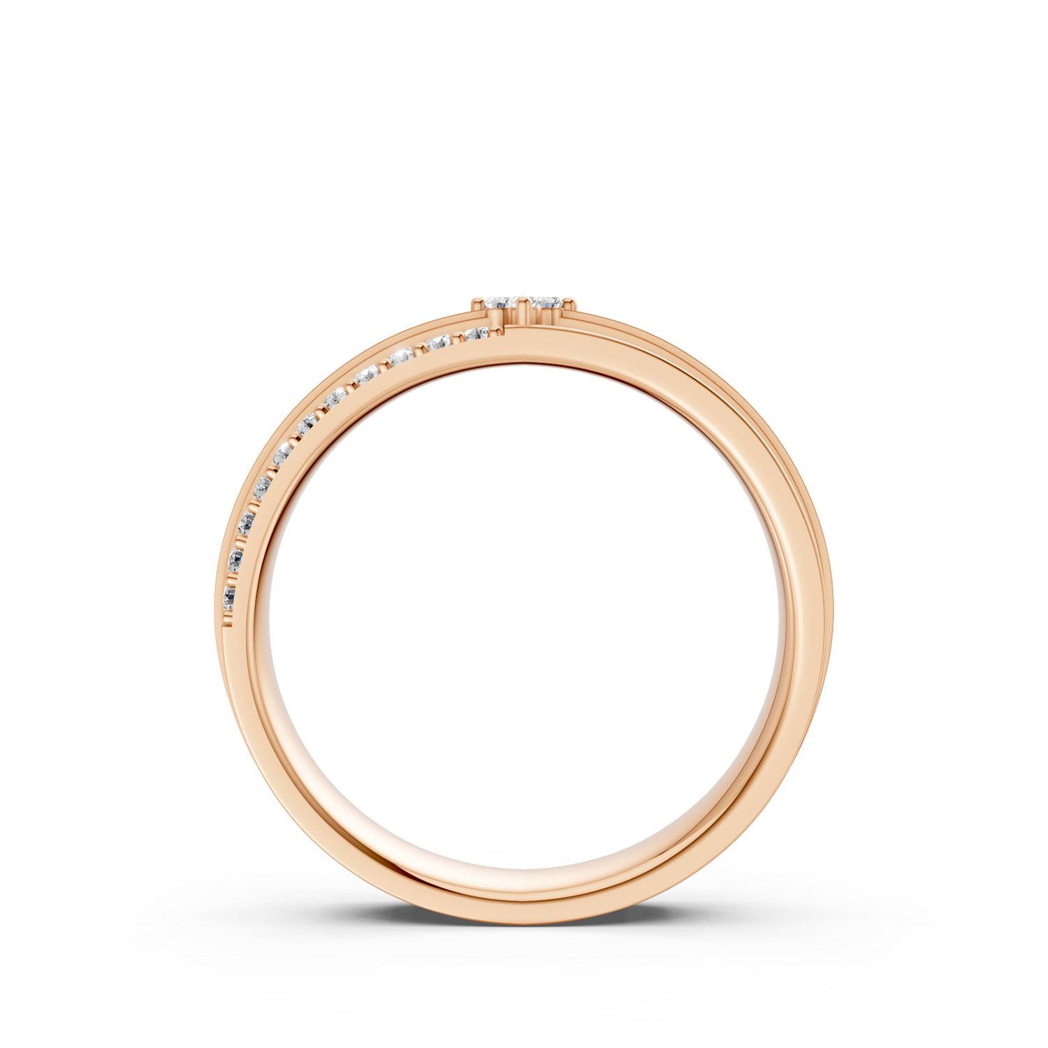 JDR2601-L-F-KR Nhẫn Cưới Nữ 14K Kim Cương The Marleys