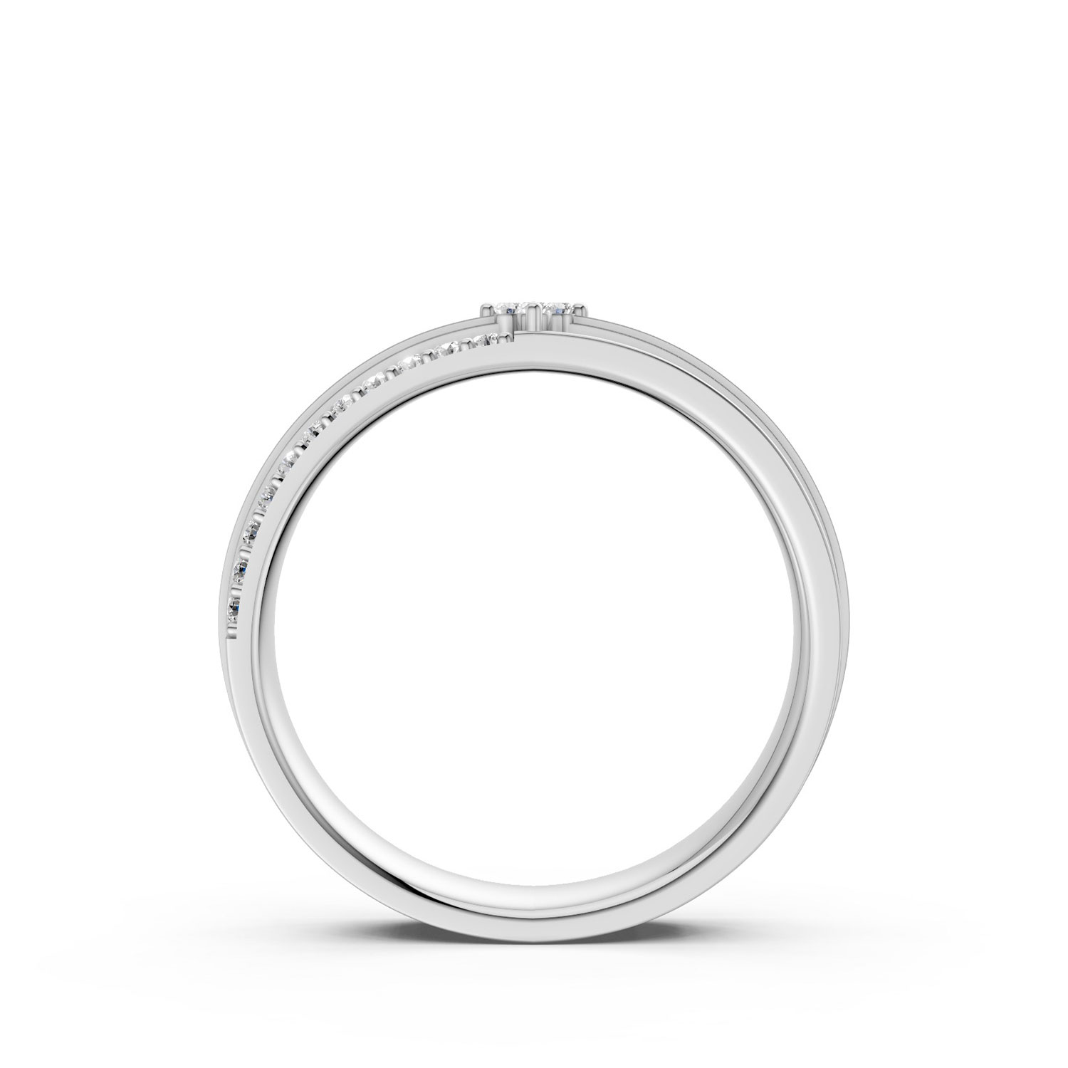 JDR2601-L-F-KW Nhẫn Cưới Nữ 14K Kim Cương The Marleys
