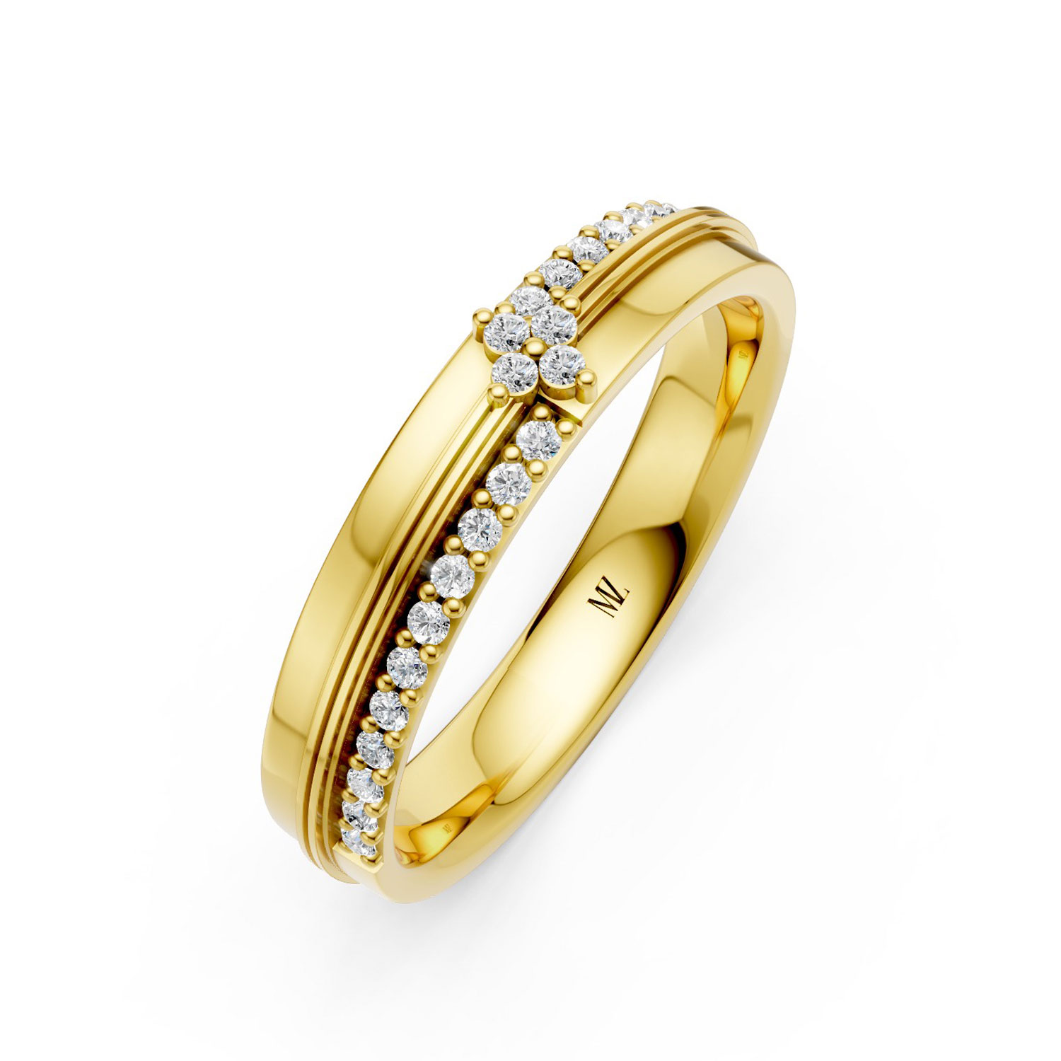 JDR2601-L-P-KY Nhẫn Cưới Nữ 14K Kim Cương The Marleys