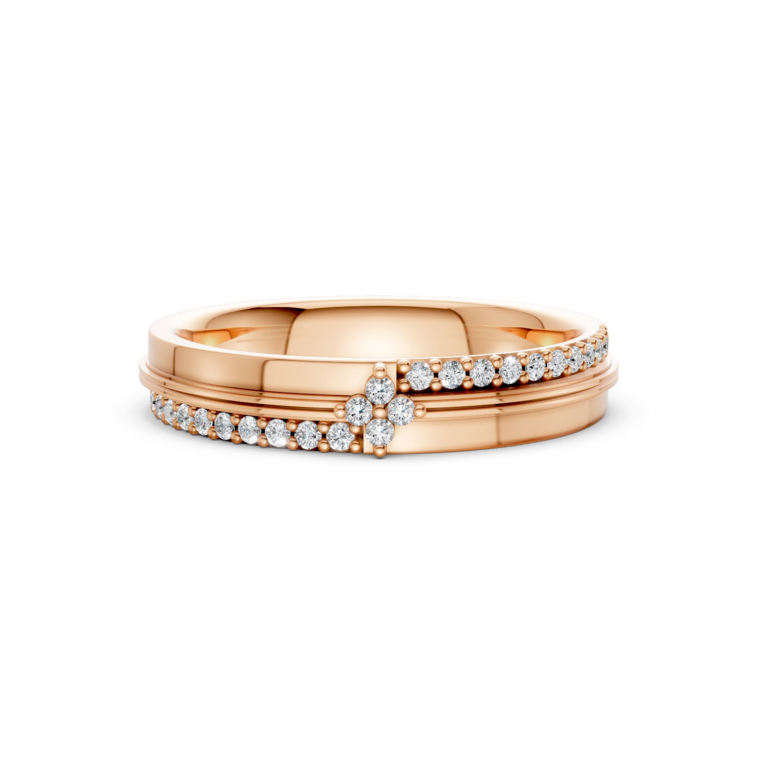 JDR2601-L-T-KR Nhẫn Cưới Nữ 14K Kim Cương The Marleys
