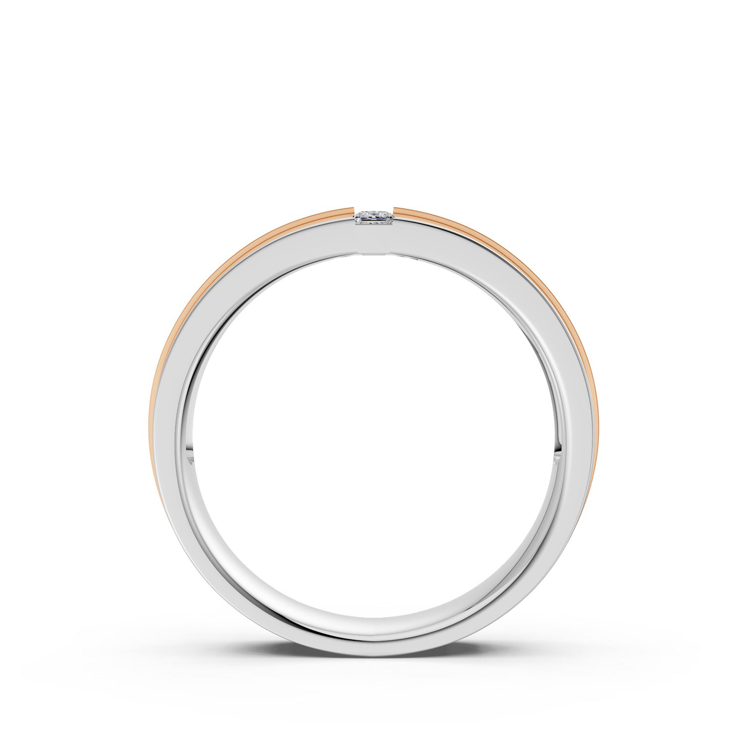 JDR2601-M-F-KRW Nhẫn Cưới Nam 18K Kim Cương The Marleys