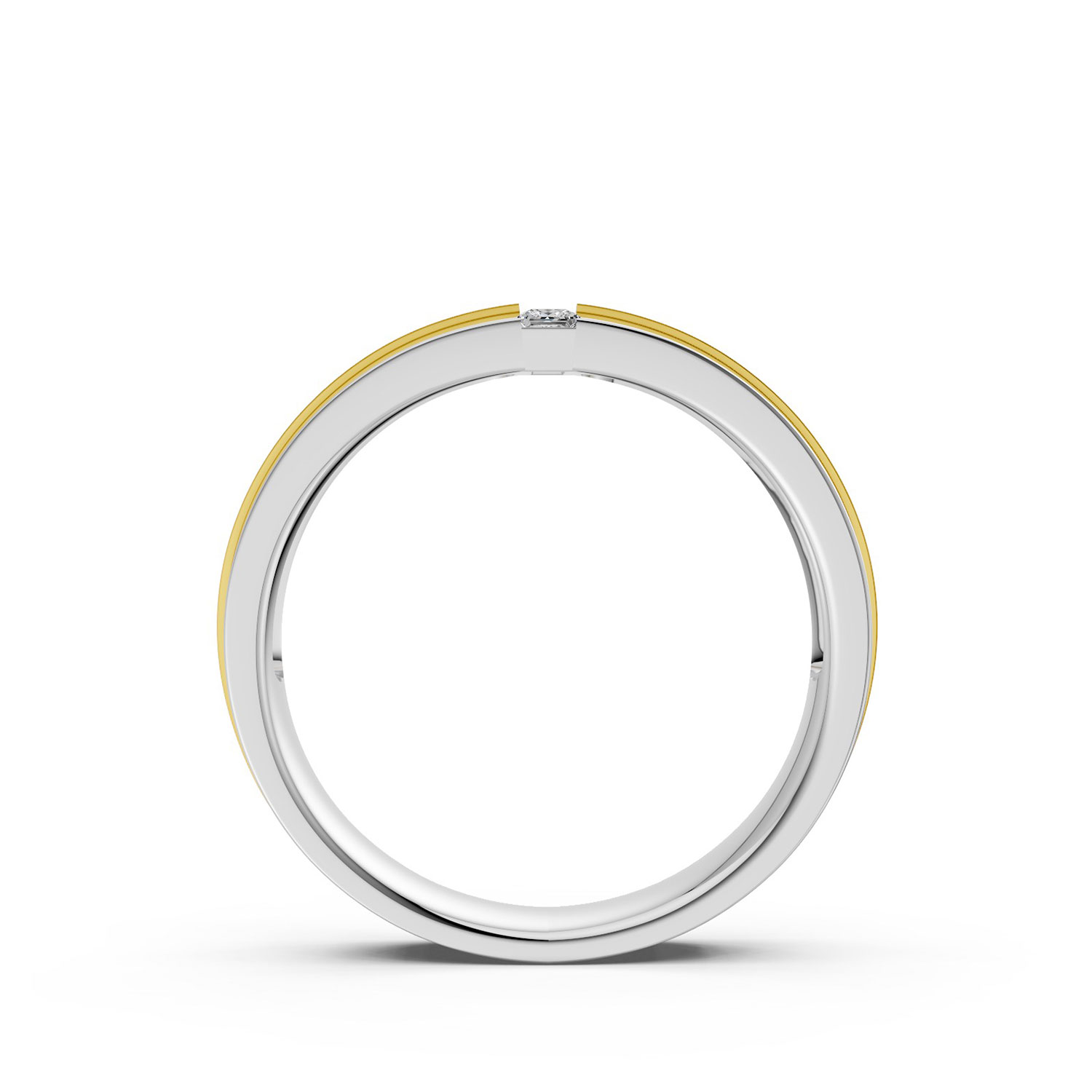 JDR2601-M-F-KYW Nhẫn Cưới Nam 18K Kim Cương The Marleys