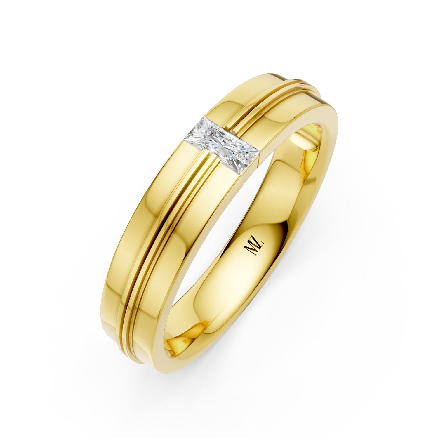 JDR2601-M-P-KY Nhẫn Cưới Nam 18K Kim Cương The Marleys