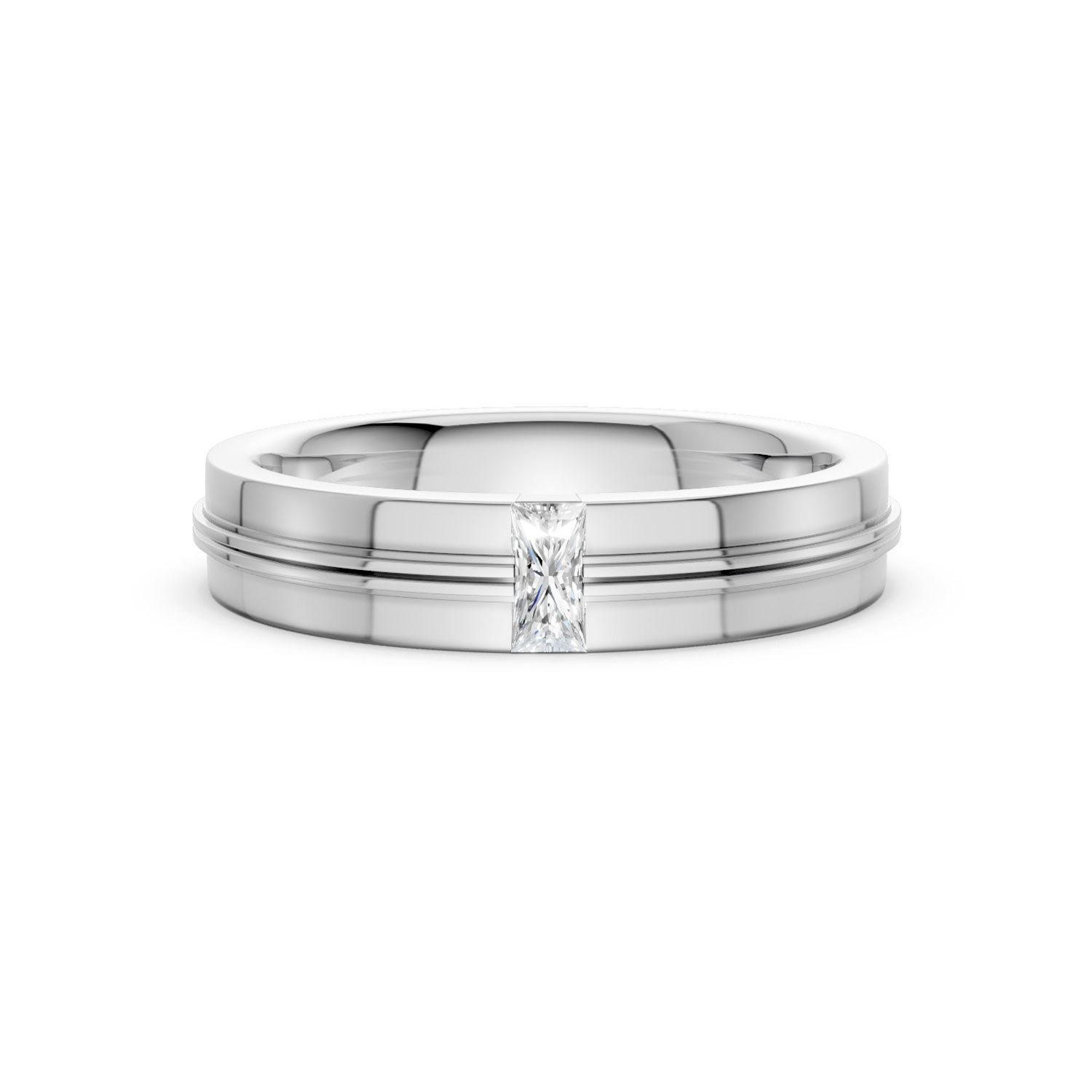 JDR2601-M-T-KW Nhẫn Cưới Nam 18K Kim Cương The Marleys