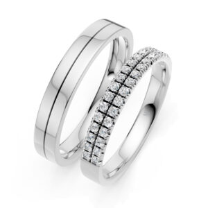 Cặp Nhẫn Cưới 10K CZ The Clares