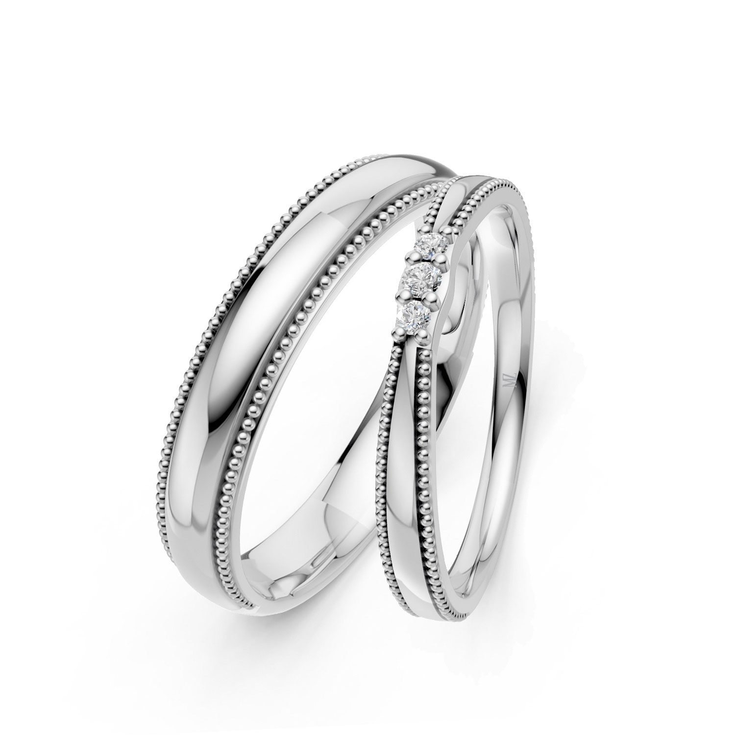 Cặp Nhẫn Cưới 14K CZ The Mikels Cặp Nhẫn Cưới 14K CZ The Mikels