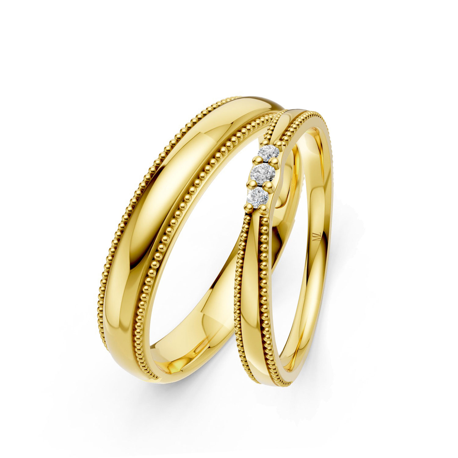 Cặp Nhẫn Cưới 14K CZ The Mikels Cặp Nhẫn Cưới 14K CZ The Mikels