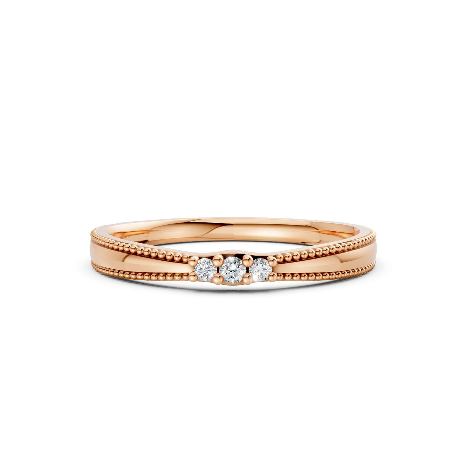 JDR2604A-L-T-KR Nhẫn Cưới Nữ 10K CZ The Mikels-Slim Design