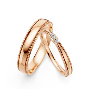 Cặp Nhẫn Cưới 10K CZ The Mikels-Solid Band