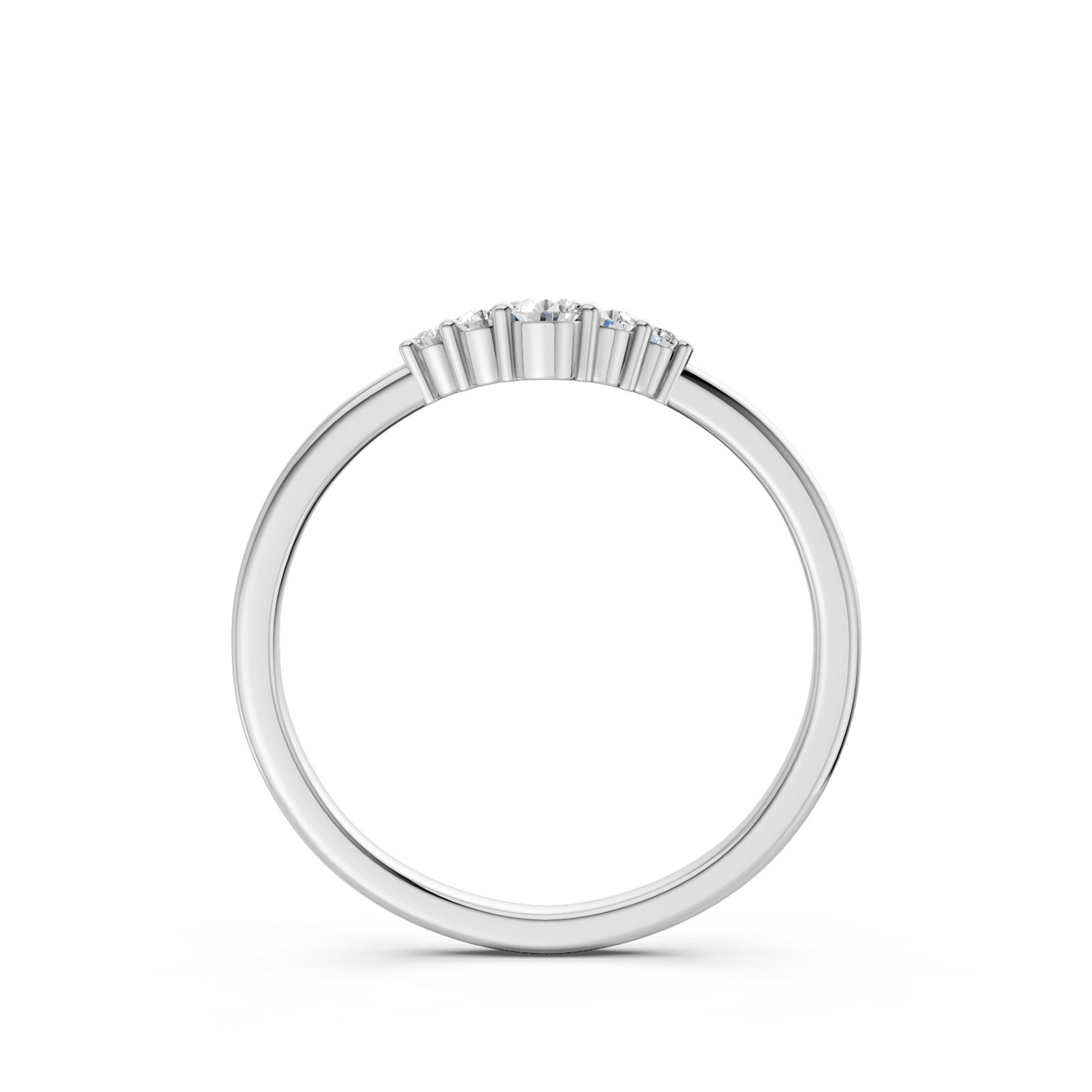 JDR2605-L-F-KW Nhẫn Cưới Nữ 10K CZ The Kings