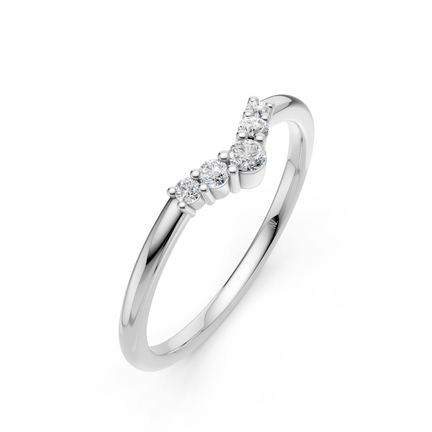 JDR2605-L-P-KW Nhẫn Cưới Nữ 10K CZ The Kings