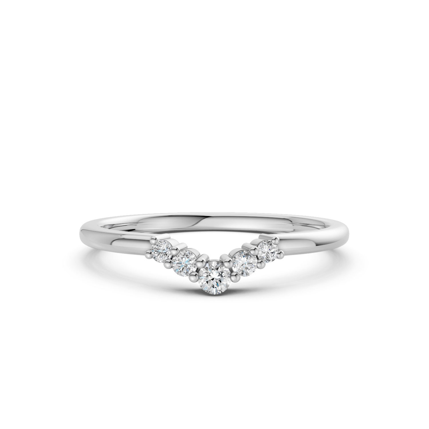JDR2605-L-T-KW Nhẫn Cưới Nữ 10K CZ The Kings