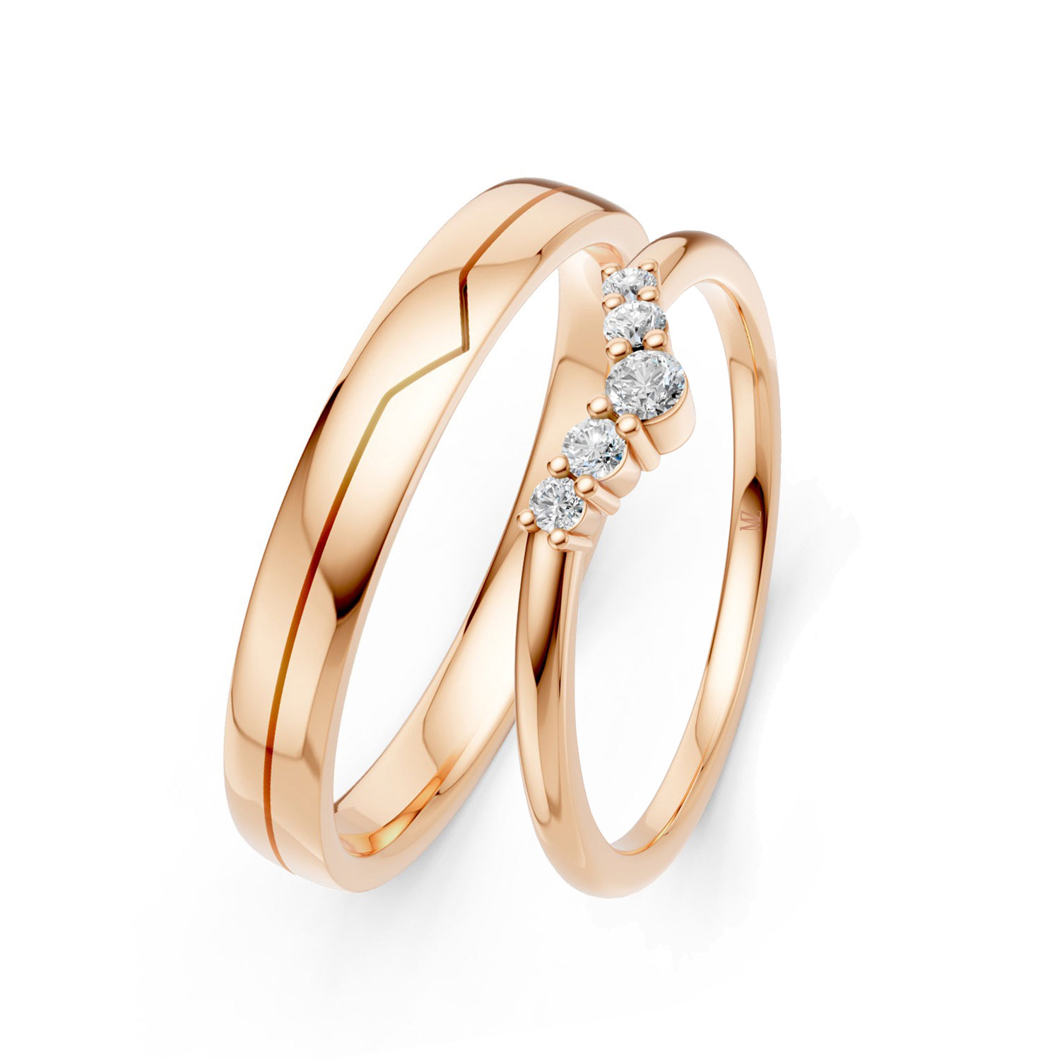 JDR2605-LM-KR Cặp Nhẫn Cưới 10K CZ The Kings