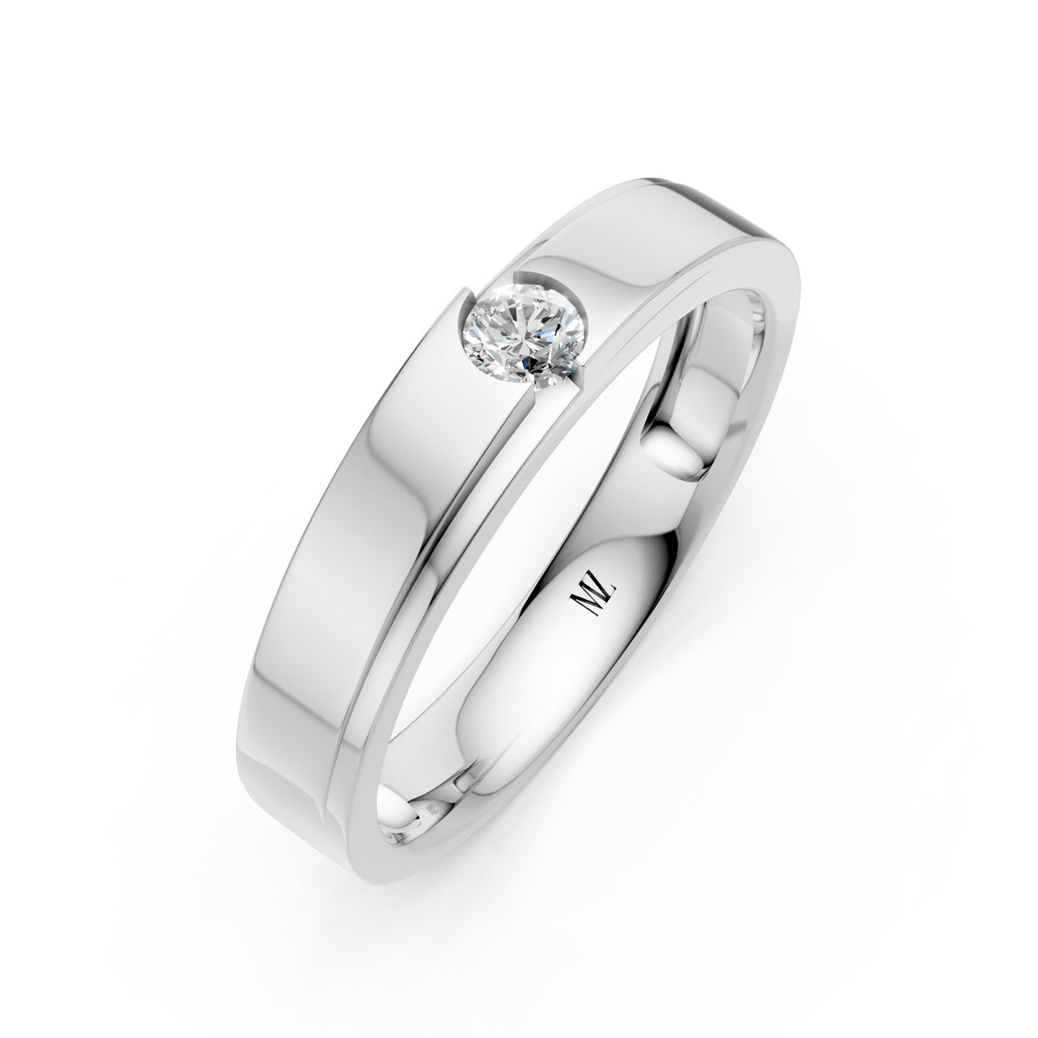 JDR2607-L-P-KW Nhẫn Cưới Nữ 14K Kim Cương Lab-grown The Luciens