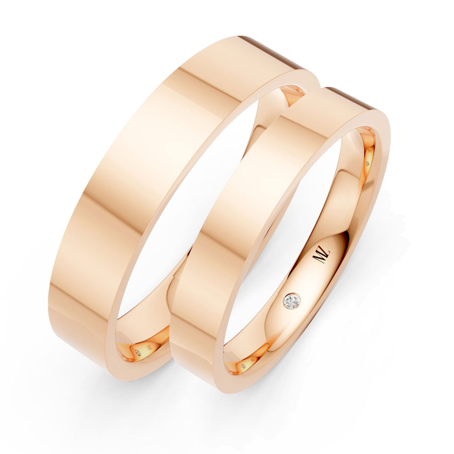 JDR2608-LM-KR Cặp Nhẫn Cưới 14K Kim Cương The Lous