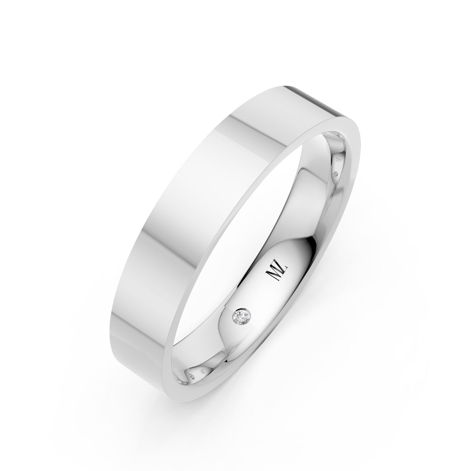JDR2608-M-P-KW Nhẫn Cưới Nam 14K Kim Cương The Lous