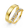 Cặp Nhẫn Cưới 14K Kim Cương Petal of Happiness