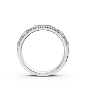 Nhẫn Cưới Nữ 14K CZ Caro