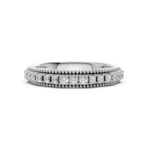 Nhẫn Cưới Nữ 14K CZ Caro