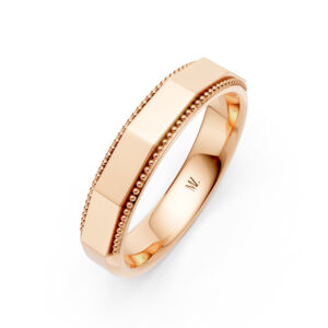 Nhẫn Cưới Nam 14K Caro