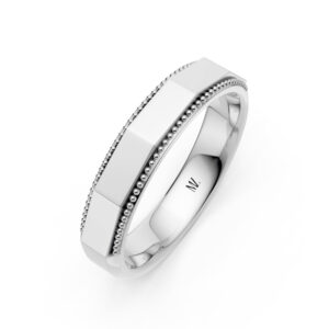 Nhẫn Cưới Nam 14K Caro