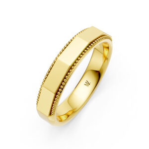 Nhẫn Cưới Nam 14K Caro