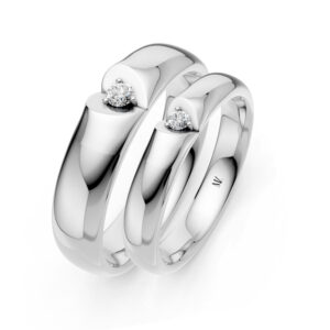 Cặp Nhẫn Cưới 14K CZ Tender Love