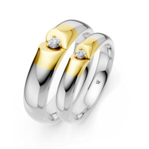 Cặp Nhẫn Cưới 14K CZ Tender Love