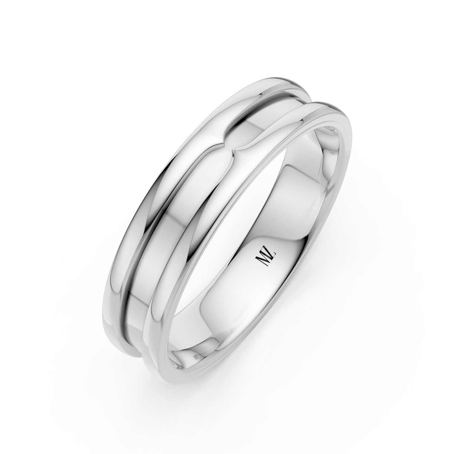 JDR2660A-M-P-KW Nhẫn Cưới Nam 18K Esmeralda