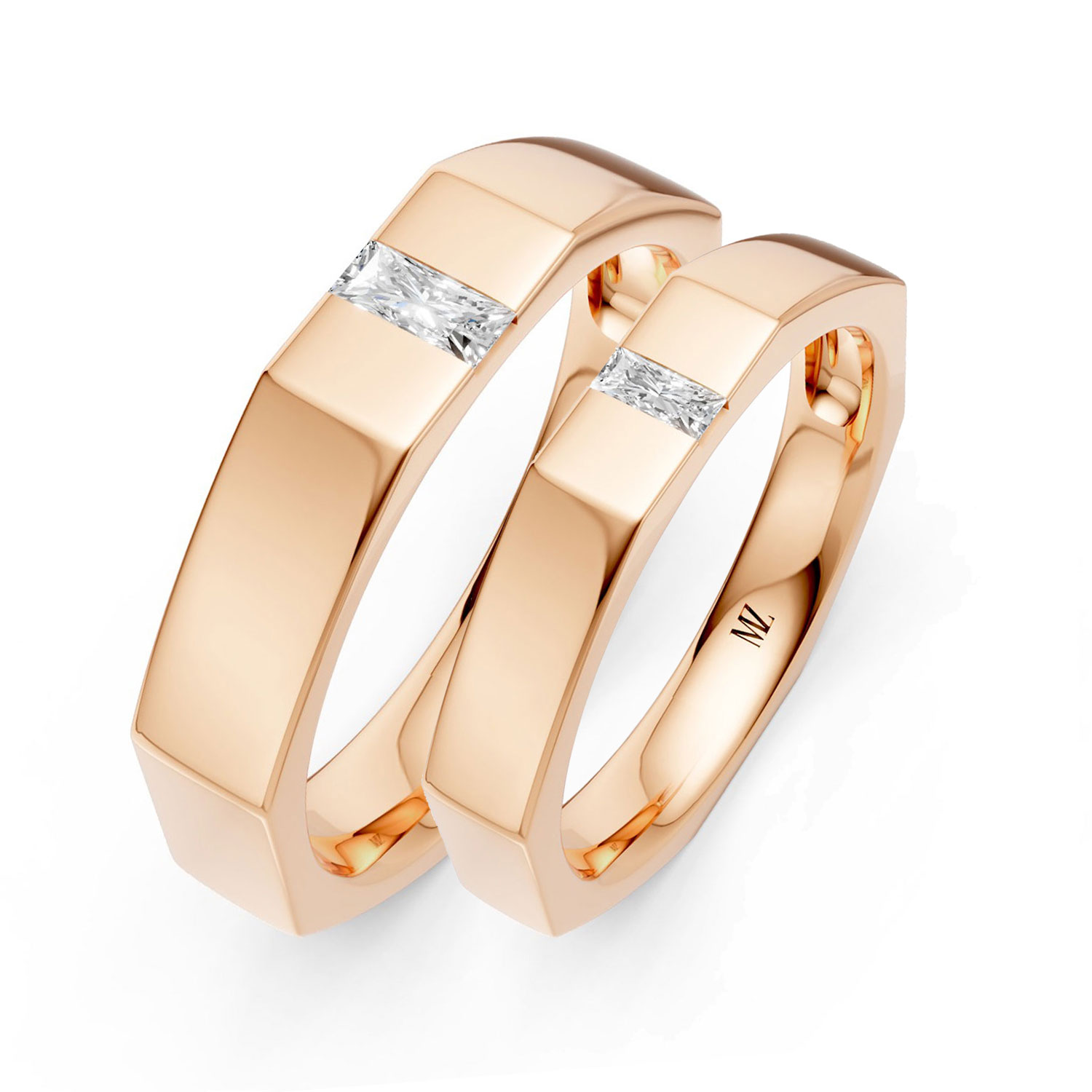JDR2663-LM-KR Cặp Nhẫn Cưới 14K CZ Montreal