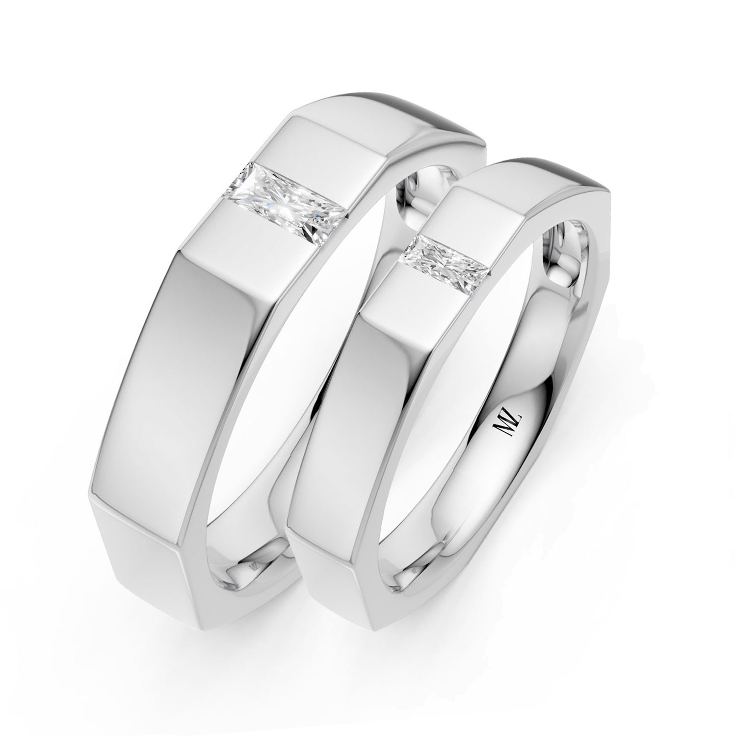 JDR2663-LM-KW Cặp Nhẫn Cưới 14K CZ Montreal