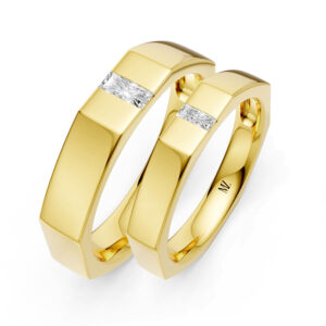 Cặp Nhẫn Cưới 14K CZ Montreal