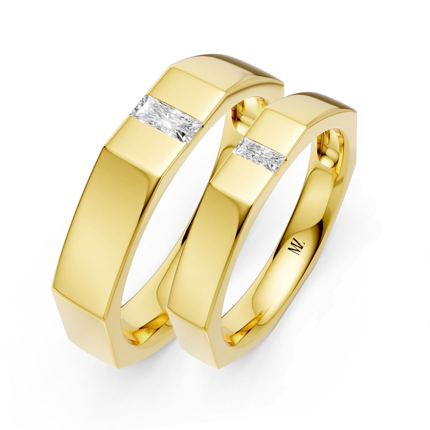 JDR2663-LM-KY Cặp Nhẫn Cưới 14K CZ Montreal