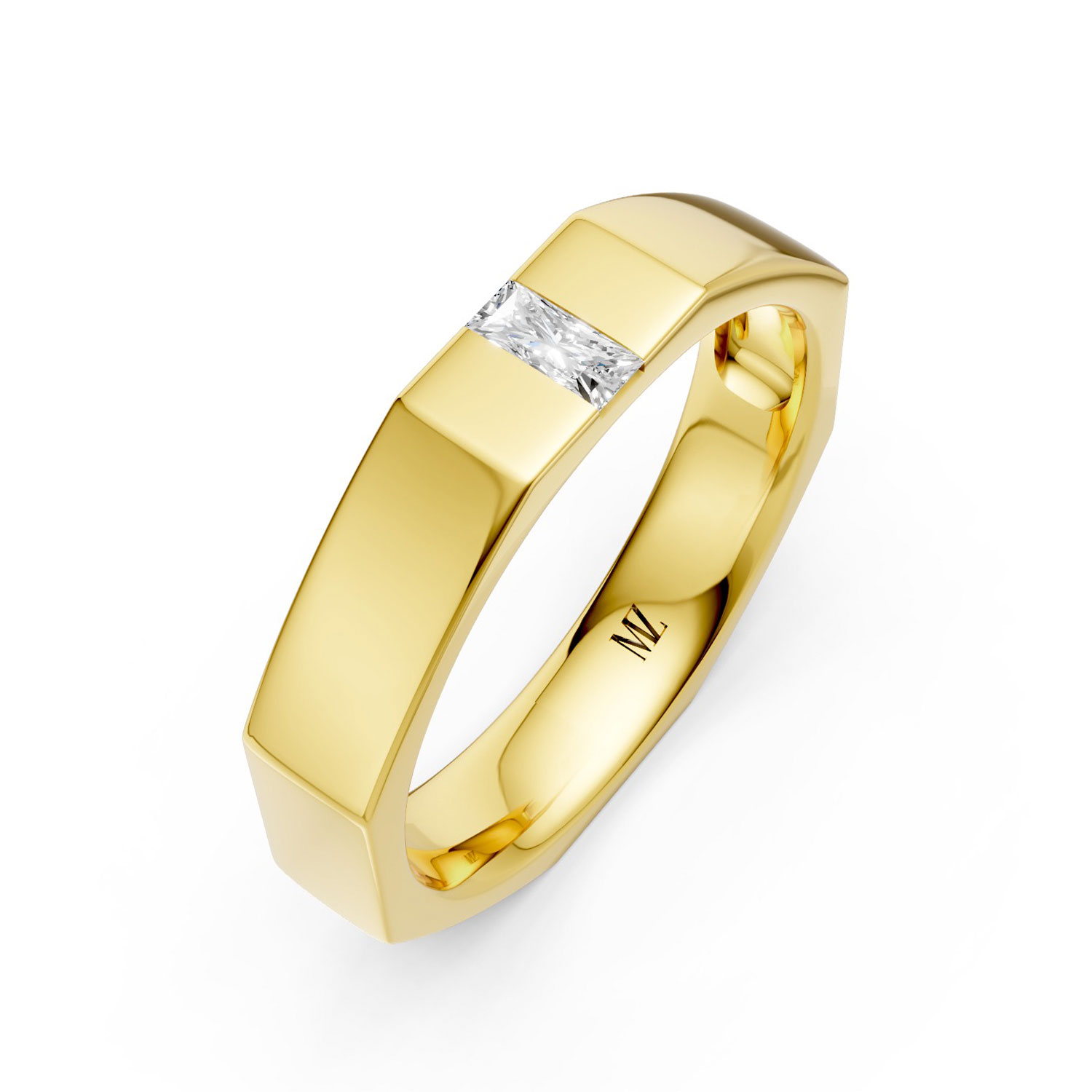 JDR2663-M-P-KY Nhẫn Cưới Nam 14K CZ Montreal